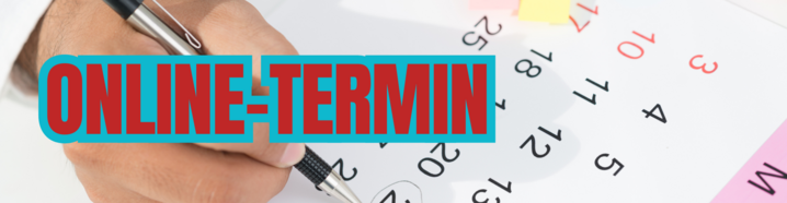 Buchen Sie hier Ihren Online-Termin Banner Online-Termin